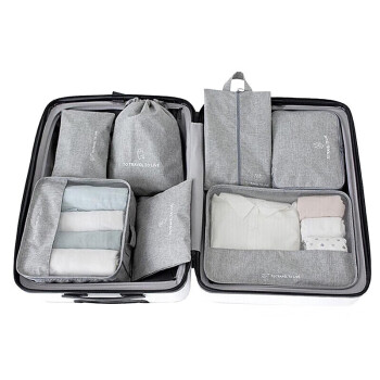 四万公里 SW7185 旅行收纳袋七件套 旅行收纳袋 灰色（单位：套）