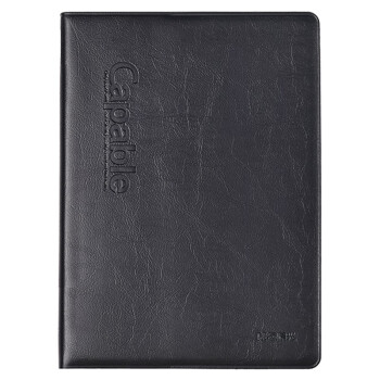 晨光(M&amp;G)文具会议记录本皮面商务b5笔记本本子软皮记录记事本 72张日程本办公用品黑1本APYLL488开学必备