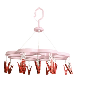 茶花（CHAHUA） 圆形晾衣架 32*36cm(16夹子) 衣架 粉色（单位：个）