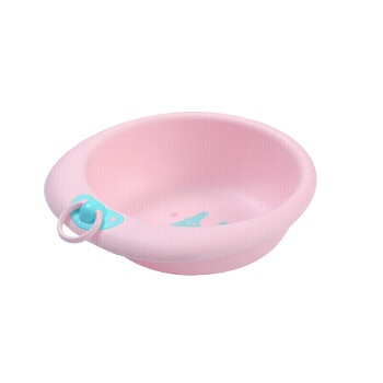 CHAHUA茶花 塑料盆 中号洗脸盆抗菌加厚宝宝儿童盆洗衣服洗脚盆 粉色*