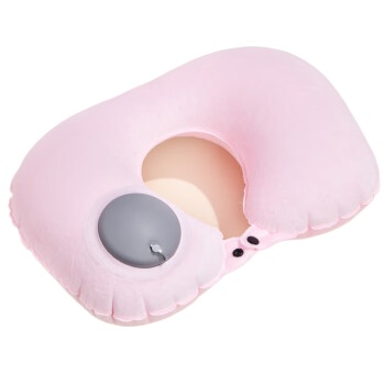 四万公里 按压充气u型枕 40*28cm 充气u型枕头 粉色（单位：个）