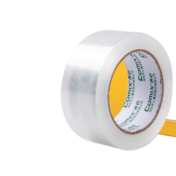 齐心（Comix）透明胶带/宽胶带/封箱胶带 快递打包胶带透明 6卷 宽45mm100y*45um长91.4米/卷 JP4510-6