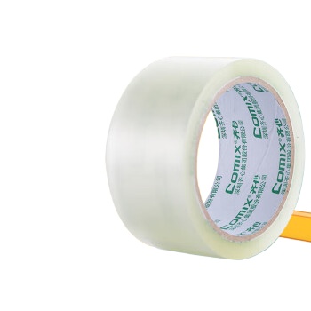 齐心（Comix）透明胶带/宽胶带/封箱胶带 快递打包胶带透明 6卷 宽45mm*30y*45um长27.4米/卷 JP4503-6