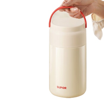苏泊尔（SUPOR） 焖烧杯316L不锈钢焖烧壶保温饭盒带饭焖粥真空闷烧壶罐1000ml白