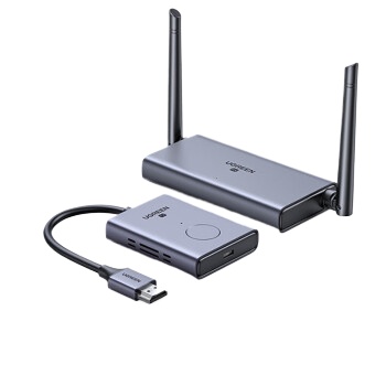 绿联HDMI无线投屏器高清会议同屏器适用笔记本电脑机顶盒接电视显示器投影仪点对点50米传输器50633