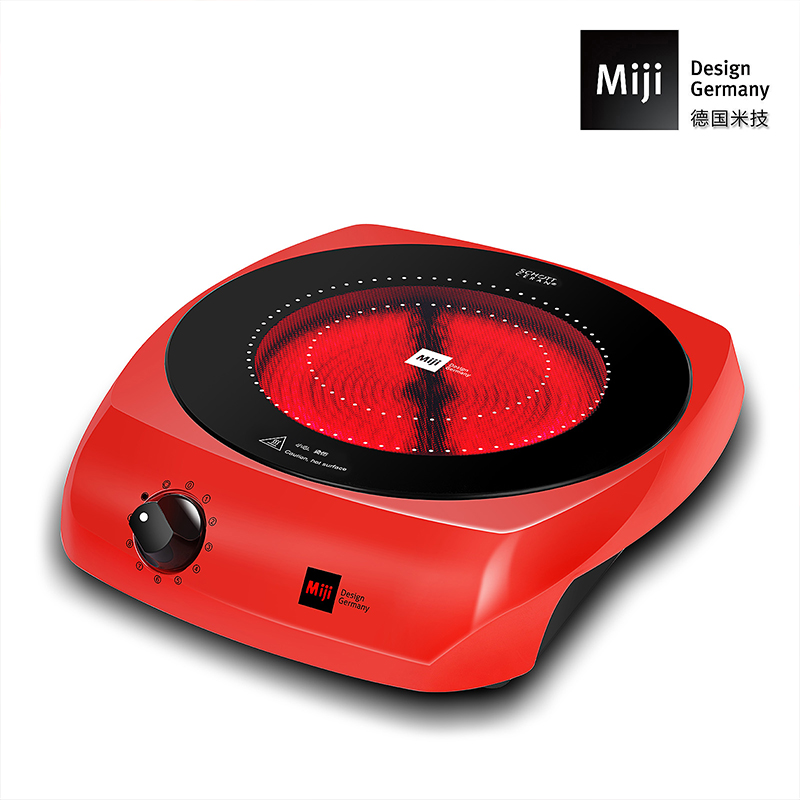 米技（MIJI）电陶炉家用煮茶炉电磁炉进口面板双圈跑车经典款Gala I 1600W/台 红色