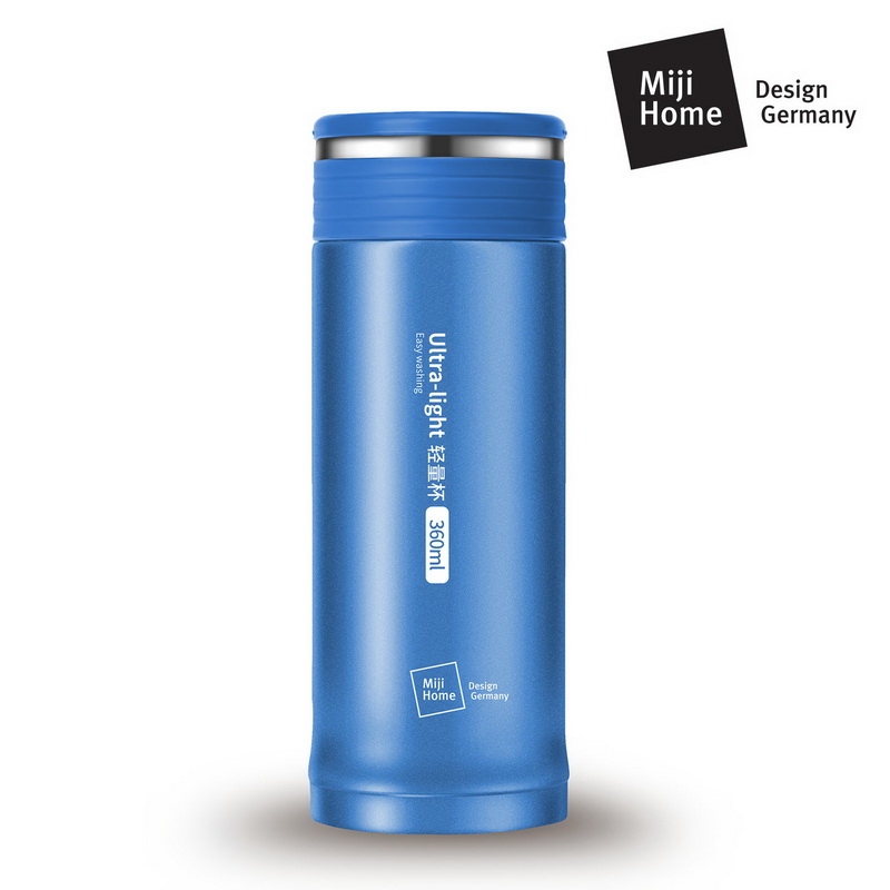 Miji 德国米技 泡茶杯可拆卸真空不锈钢保温杯MH-MUG360-GC /个 月光蓝