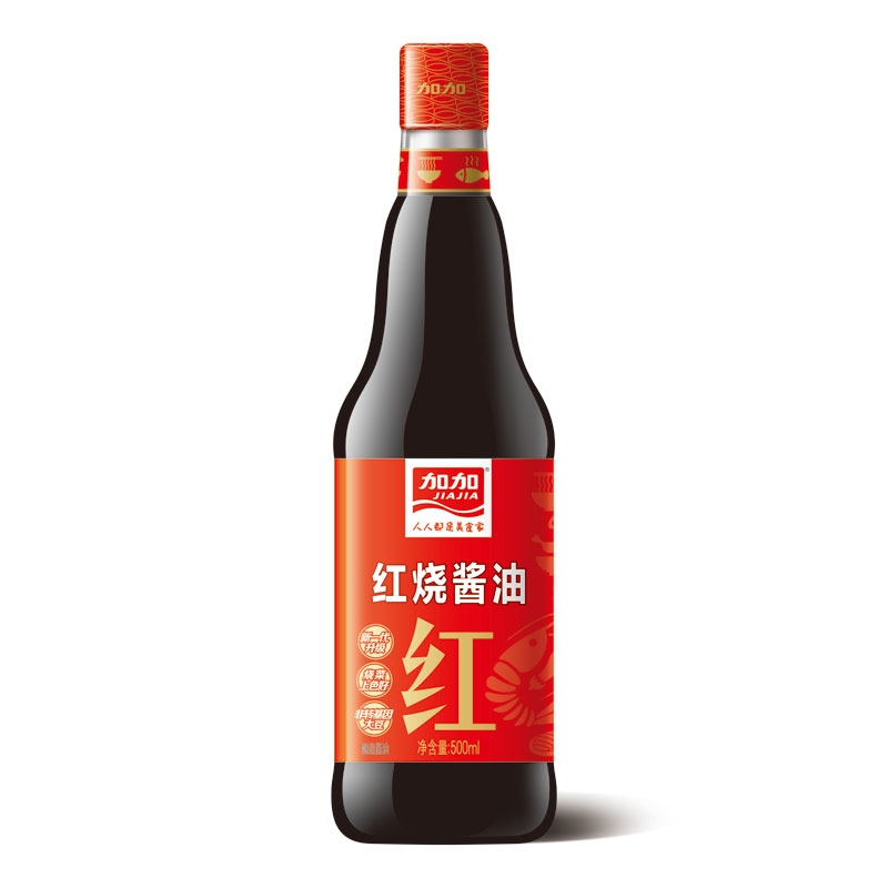 加加红烧酱油500ml*3瓶（偏远地区不发货：新疆、西藏、内蒙、甘肃、宁夏、青海）      黑色  