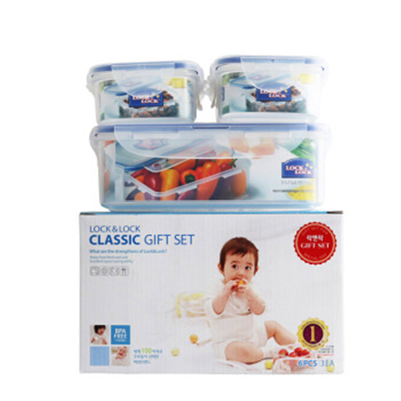 乐扣乐扣塑料保鲜盒三件套HPL817S001（单位：套） 半透明