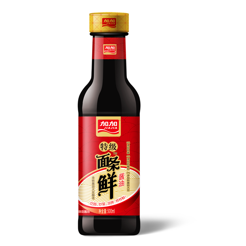 加加特级面条鲜500ml*2瓶（偏远地区不发货：新疆、西藏、内蒙、甘肃、宁夏、青海）  黑色  