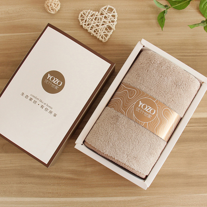 优竹世家 莫兰迪-1 35*75cm 90g 微米纱毛巾礼盒 套 图片色