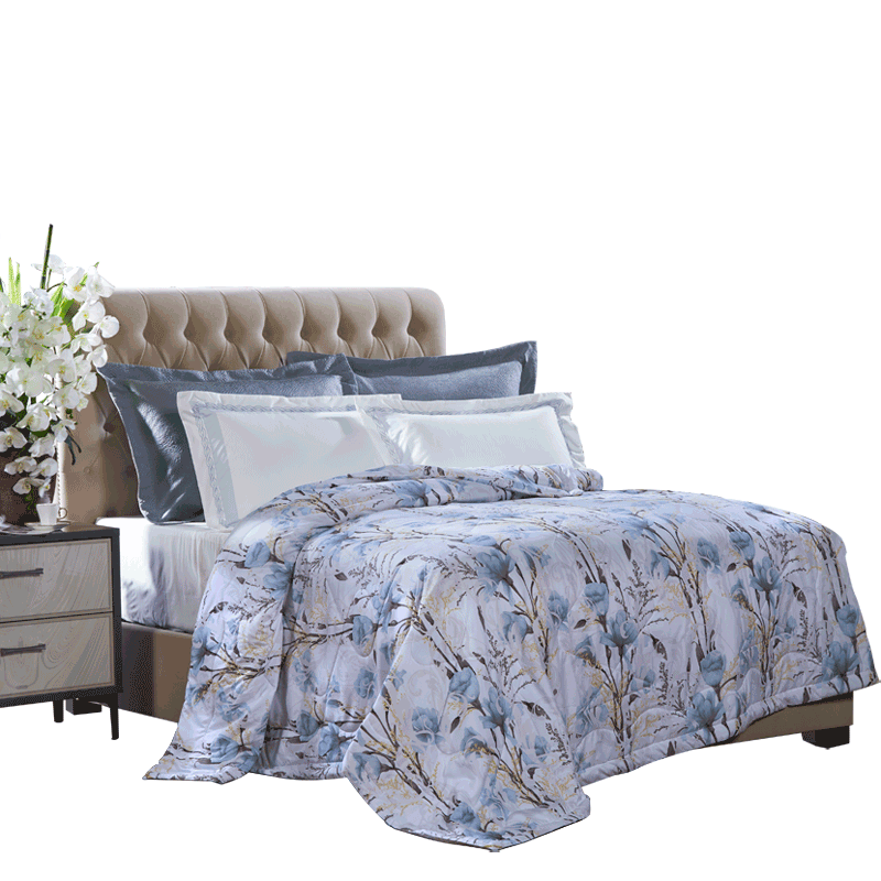 富安娜夏被 闲庭物语152*210cm /250g/床 蓝色