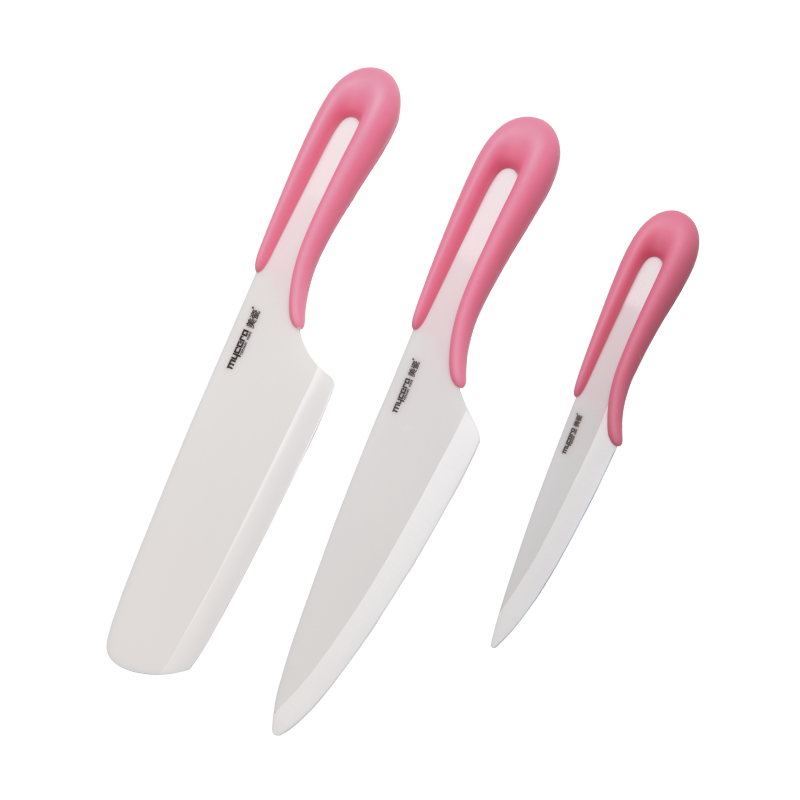 mycera美瓷陶瓷刀一体陶瓷刀U系列三件套厨房套装刀具礼盒TU03  随机   随机