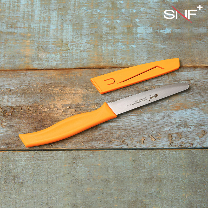 施耐福ELITE EVERYDAY日本金属离子4寸带齿多用水果刀（橙色-带齿）17030024-1005橙色 橙色