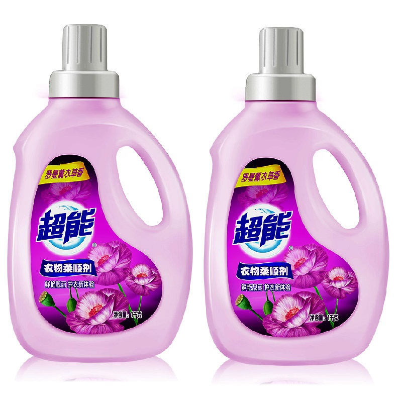 超能衣物柔顺剂（罗曼薰衣草香）2瓶装(新疆、青海、西藏不发)1kg*2 图片色 图片色
