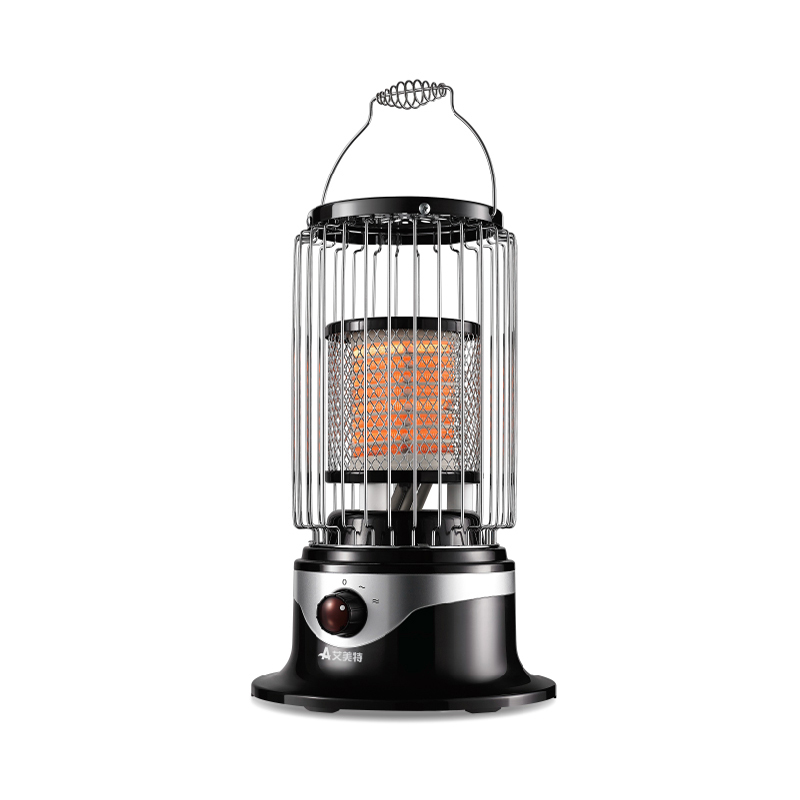 艾美特鸟笼器家用/电暖器/小太阳/马灯取暖气 烤火炉红外台式HT10076 黑色