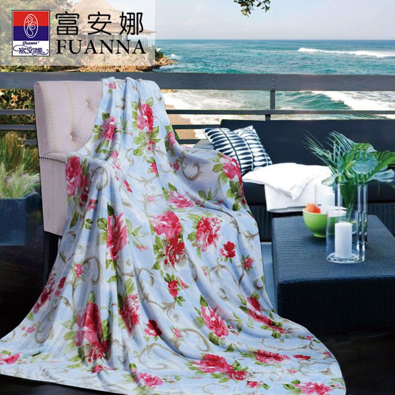 富安娜法兰绒毯花间精灵80*120CM胶袋装  花间精灵  