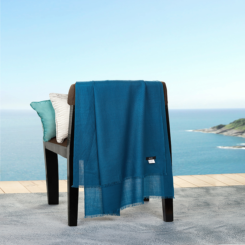 HUGO BOSS披肩（湖蓝） HBTH025L  蓝色  