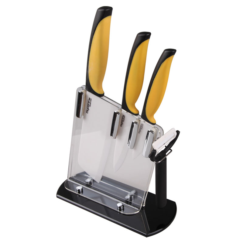美瓷（mycera）双色系列陶瓷刀厨房套装刀具TQQ03（单位：套）  黄色  