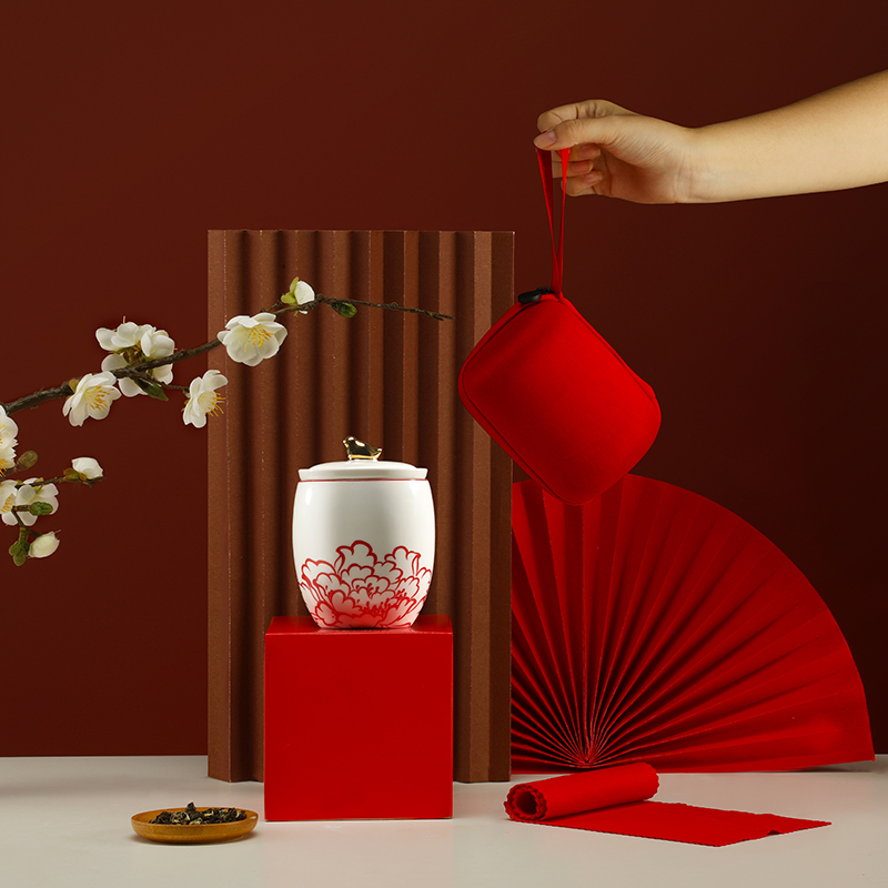 多样屋 盛世牡丹旅行茶杯组 TA31-0012BP  白色  