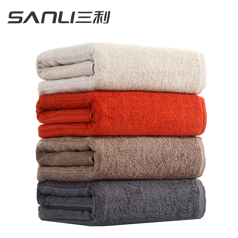 三利纯色浴巾单条礼盒装四色可选3110（单位：盒） 图片色