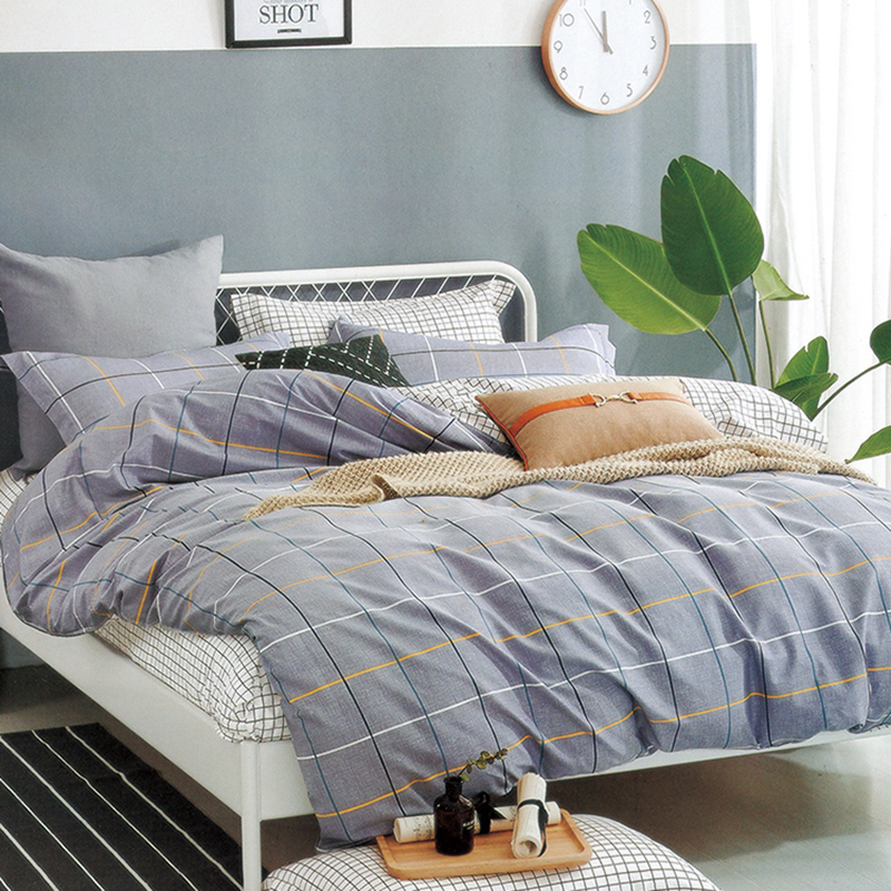 金丝莉恋家全棉套件 现代生活 200*230CM（单位：套） 灰色 1.8米