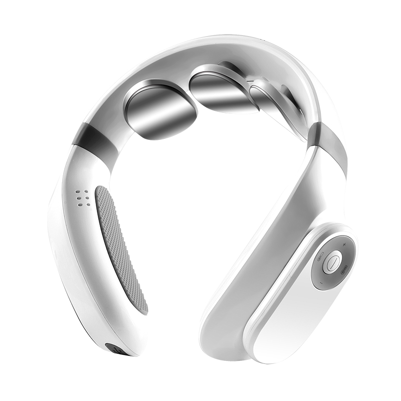 和正颈椎按摩器 颈部按摩仪 三头护颈仪 热敷振动脉冲HZ-INECK-1遥控款（单位：个）） 白色