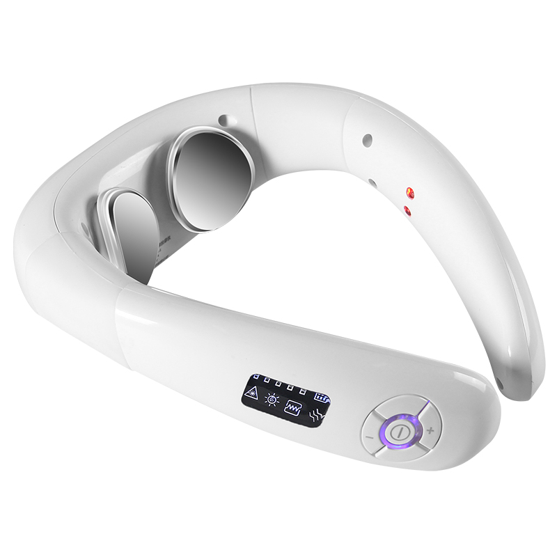 和正脉冲波颈椎按摩仪 语音提示热敷振动护颈器 充电便携HZ-JZA-1【热卖】（单位：个） 白色