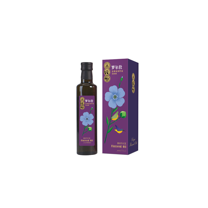 罗尔仕进口压榨一级亚麻籽油500ml 紫色  紫色  