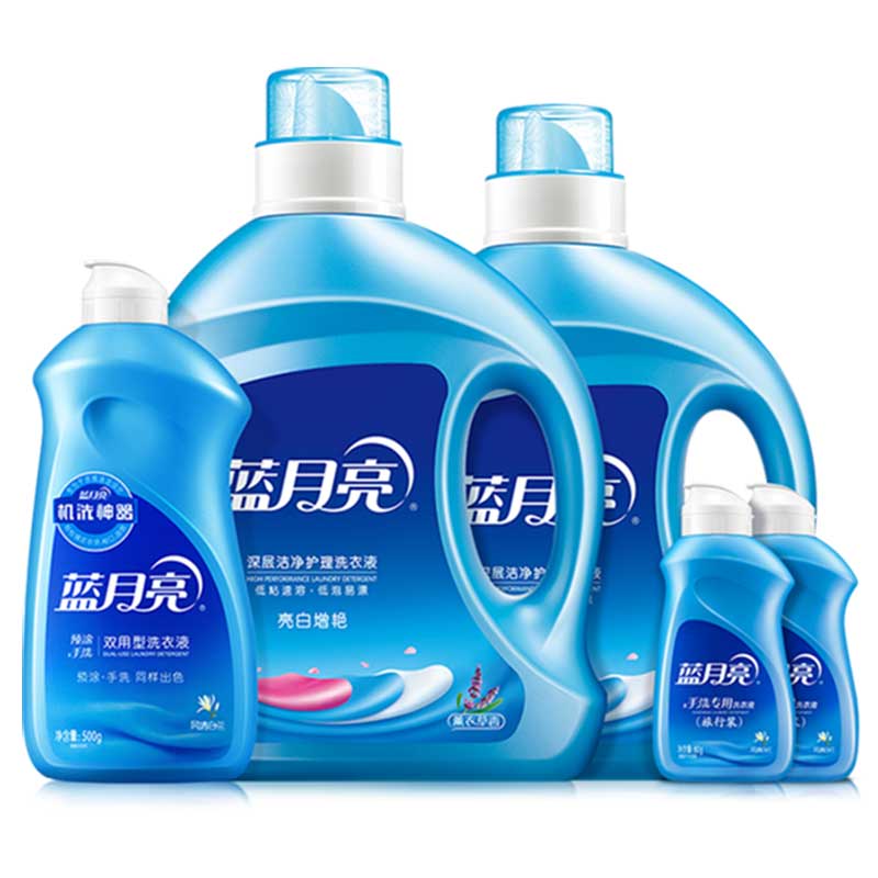 蓝月亮 洗衣组合：10001153 (新疆,西藏地区不发货) 蓝色 薰亮白（2kg+1kg）+兰手500g翻盖+80g