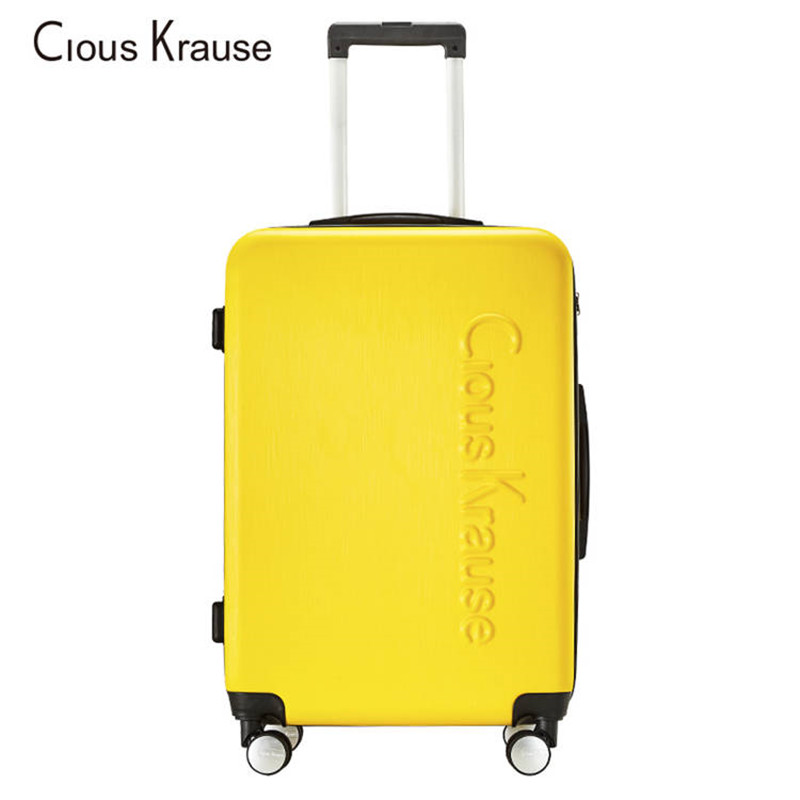 ClousKrause静音双排轮拉链箱-20吋CK-607  柠檬黄 柠檬黄