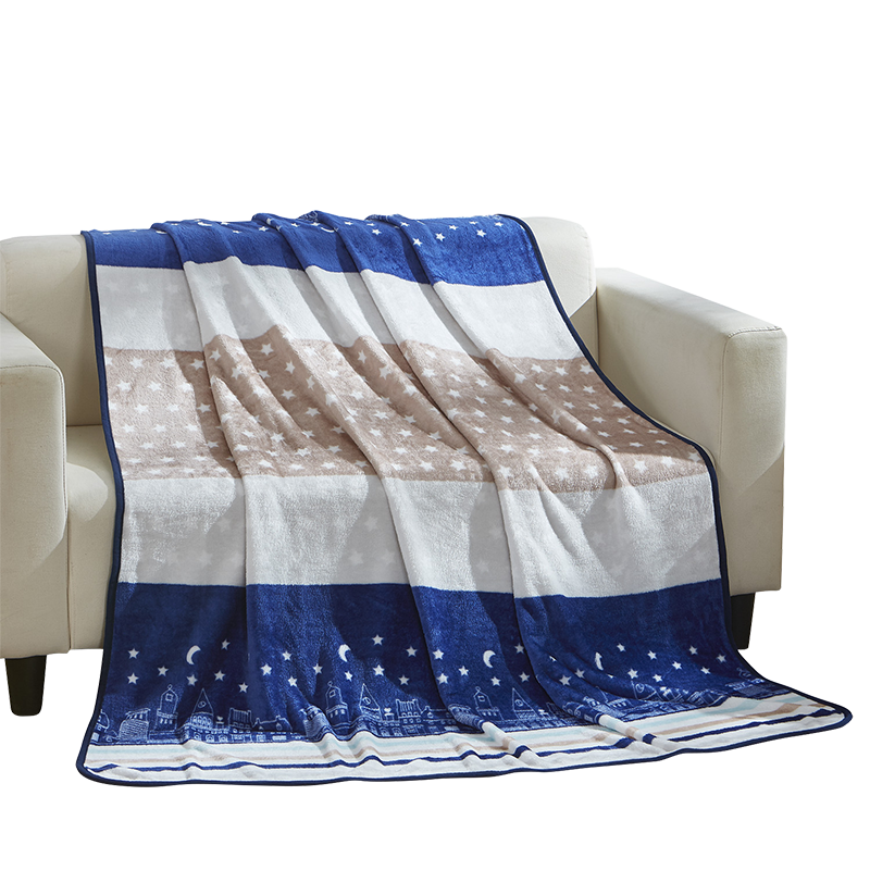 罗莱 梦幻星空靠垫毯 图片色