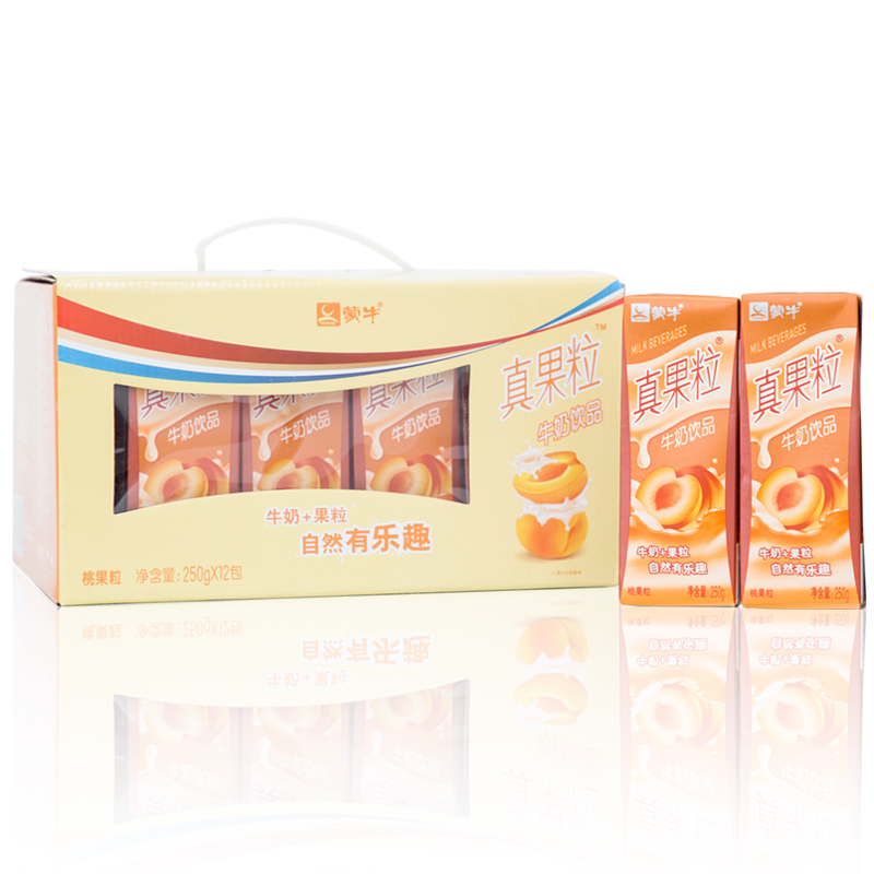 蒙牛 真果粒黄桃250g*12盒 （单位：箱） 黄色