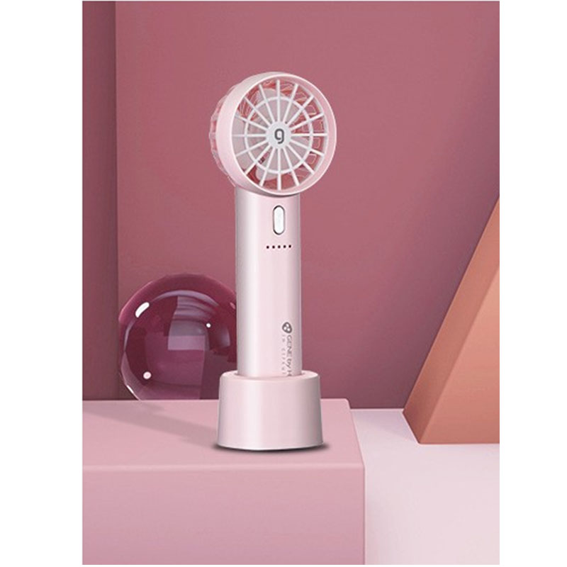 家奈 手持风扇宿舍办公室USB充电小型风扇便携式随身迷你风扇FS01-19B  粉色  