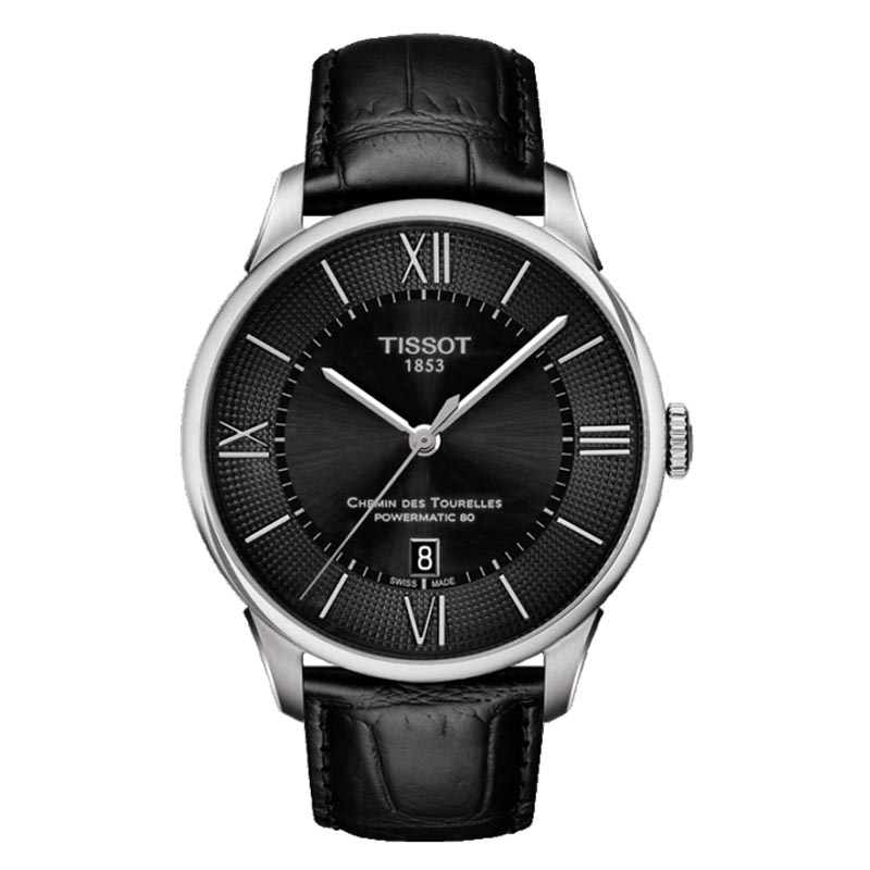 TISSOT天梭杜鲁尔系 列机械皮带男士手表(42mm) T099.407.16.058.00  块 黑色