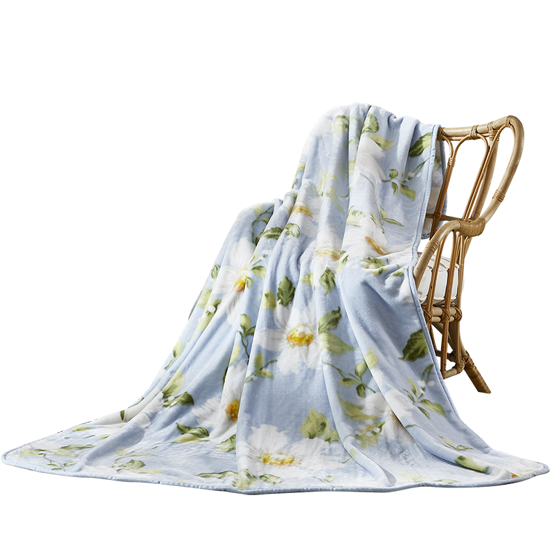 罗莱 盛世花开法兰绒毯 150*180cm（单位：床） 图片色