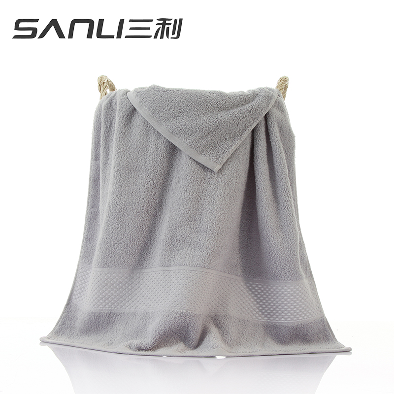 三利臻品长绒棉方面浴三件套礼盒装颜色随机毛巾G2038.G8038.G3038（单位：盒） 灰色