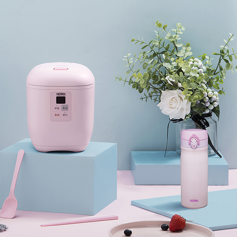 膳魔师 EHA/4101E/Z粉色饭煲套组210W（买膳魔师电饭煲赠膳魔师保温杯）  图片色  