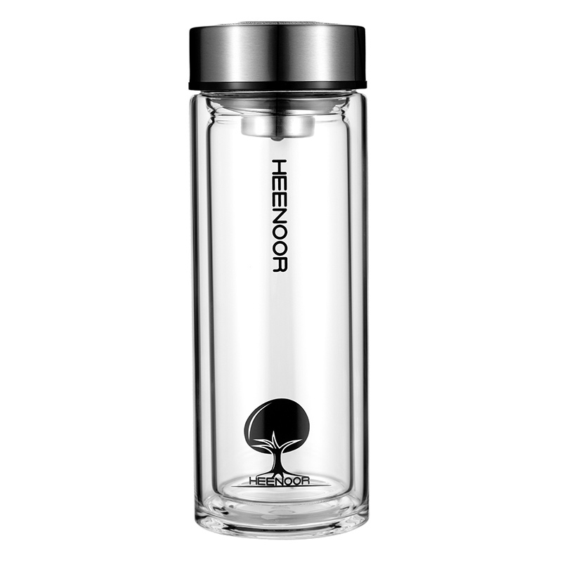 希诺（HEENOOR） XN-6702 345ml 玻璃杯 不锈钢色（单位：个）