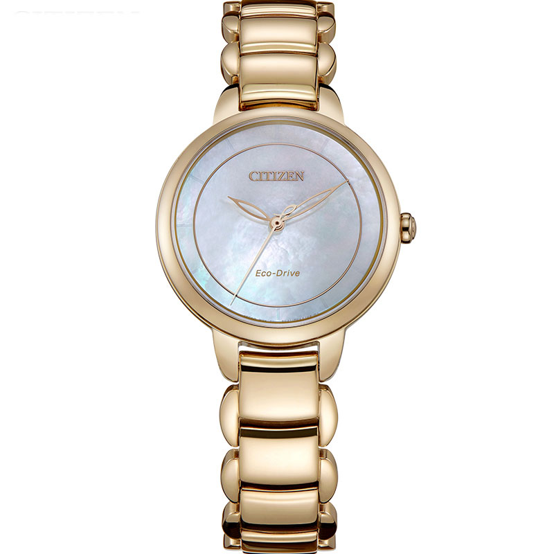 Citizen西铁城 光动能手表贝母盘钢带女表 EM0673-83D 玫瑰金  玫瑰金  