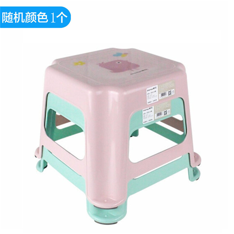 茶花印花小方凳0801  粉色/绿色  