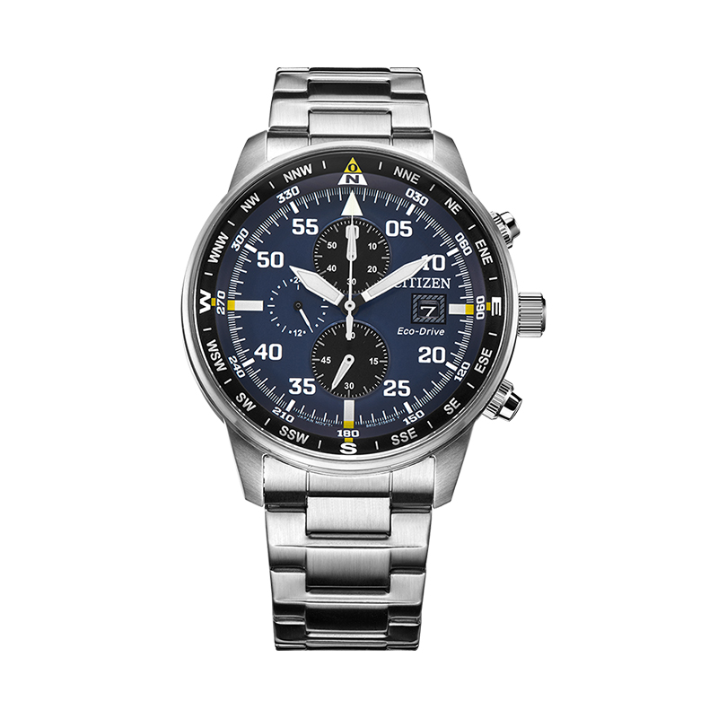 Citizen西铁城 光动能炫酷时尚蓝盘钢带男表CA0690-88L（单位：个） 蓝色