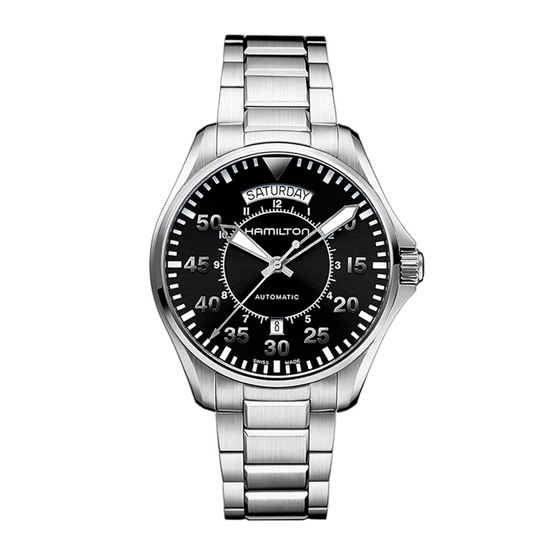 Hamilton汉米尔顿卡其航空系列42毫米自动机械手表男士腕表 H64615135（单位：只） 黑色
