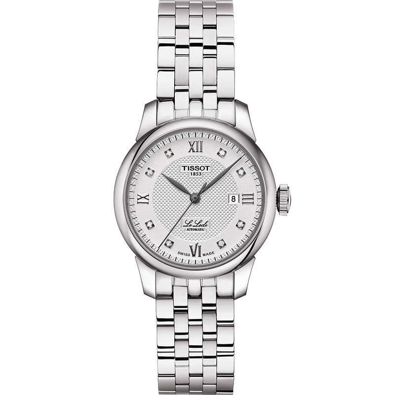 TISSOT天梭  新款力洛克经典机械钢带手表银盘女表 T006.207.11.036.00（块） 白色