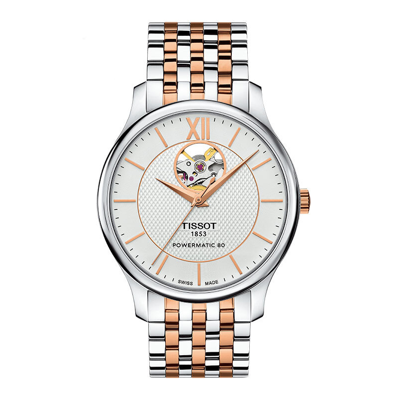 TISSOT天梭 俊雅系列钢带机械男士手表 T063.907.22.038.01  单位：块 白色