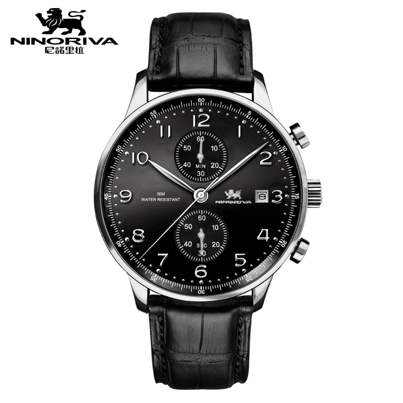 尼诺里拉 NINORIVA(石英表)多功能商务休闲石英男表51005.521.02 黑色 黑色