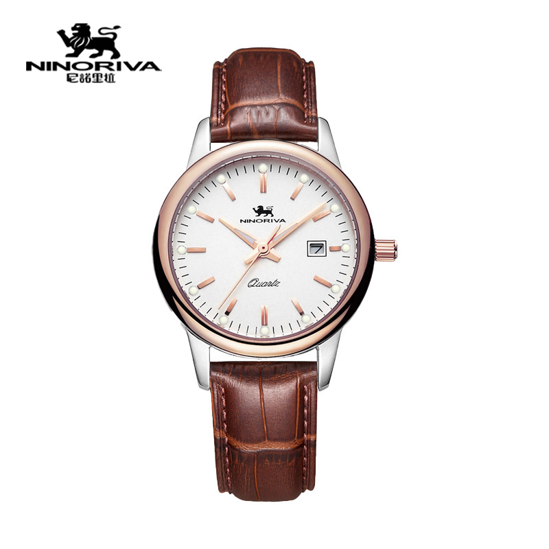 尼诺里拉 NINORIVA(石英表)风尚系列商务情侣对表女表11009.222.04 玫瑰金 玫瑰金