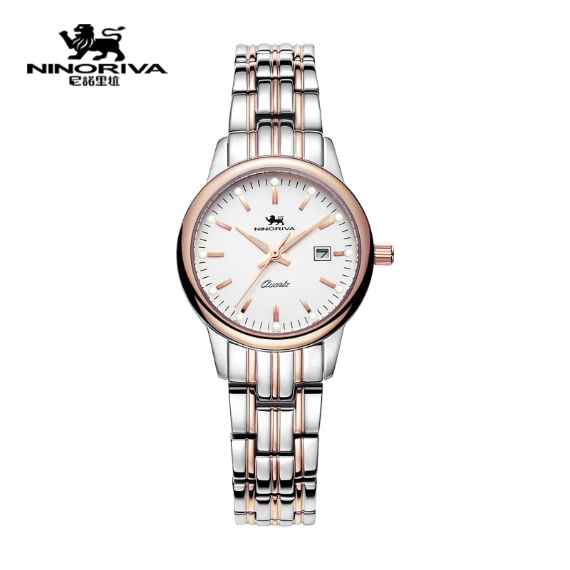 尼诺里拉 NINORIVA(石英表)玫瑰金钢带情侣对表女表11009.212.04 玫瑰金 玫瑰金