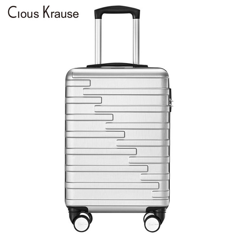 ClousKrause静音双排轮拉链箱-20寸CK-507 银色