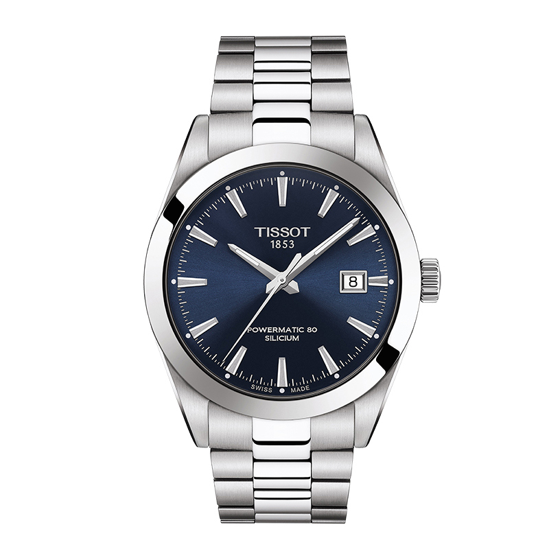 TISSOT天梭 风度系列钢带机械男士手表(40mm) T127.407.11.041.00（块） 蓝色